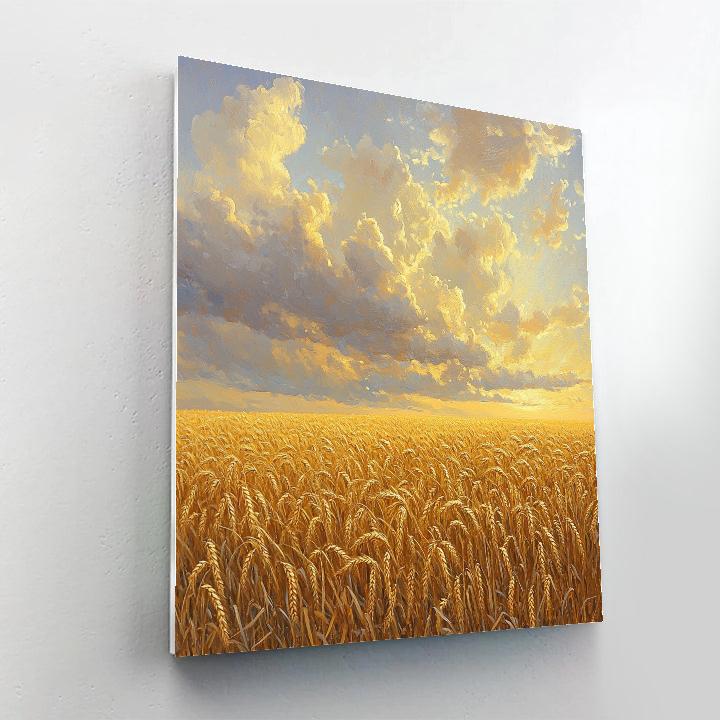 Claude Monet Inspired Wheatfield Under Passing Clouds Numbered painting kits