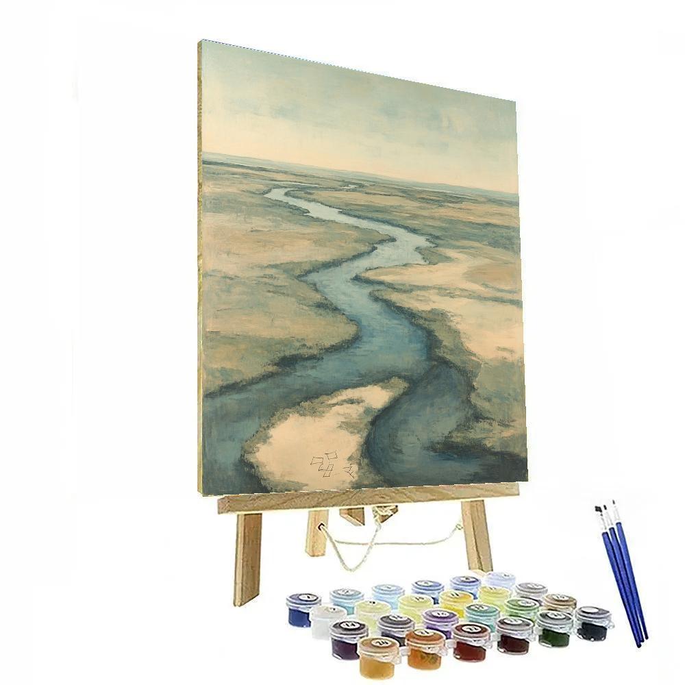 Leonardo Da Vinci Inspired River Delta Patterns paint by number