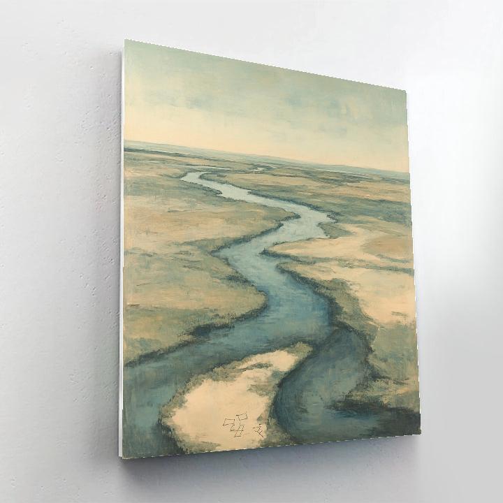 Leonardo Da Vinci Inspired River Delta Patterns paint by number