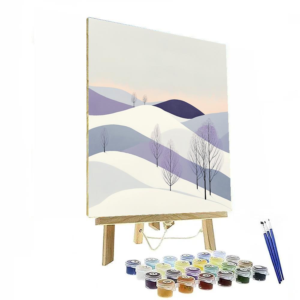 Claude Monet Inspired Snow On Rooftopless Village Slopes Number painting