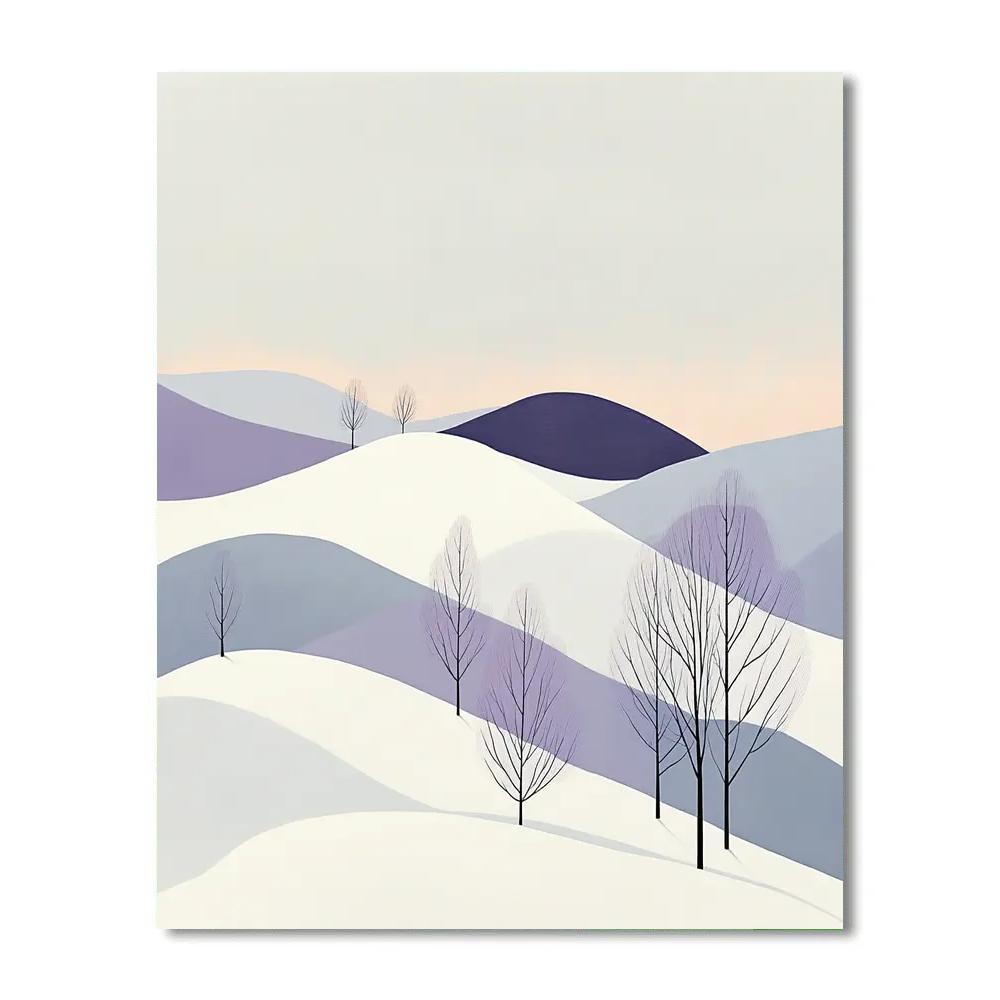 Claude Monet Inspired Snow On Rooftopless Village Slopes Number painting