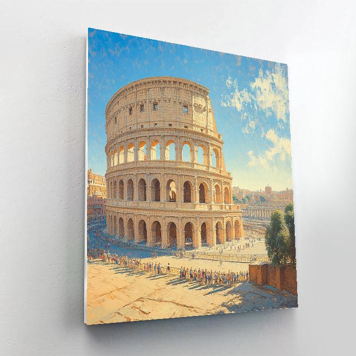 Historic Colosseum Exterior Rome Italy DIY paint by numbers