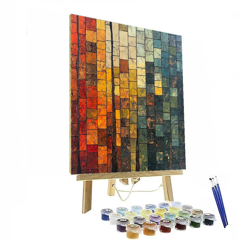 Jean-Paul Riopelle Inspired Ember Forest After Rain Painting by numbers kit