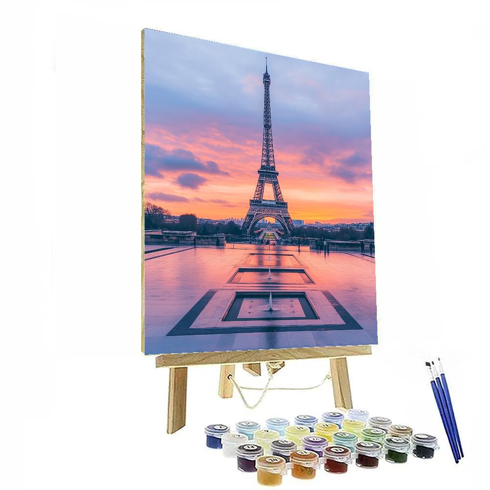 Eiffel Tower From Trocadero Paris France Numbered painting kits