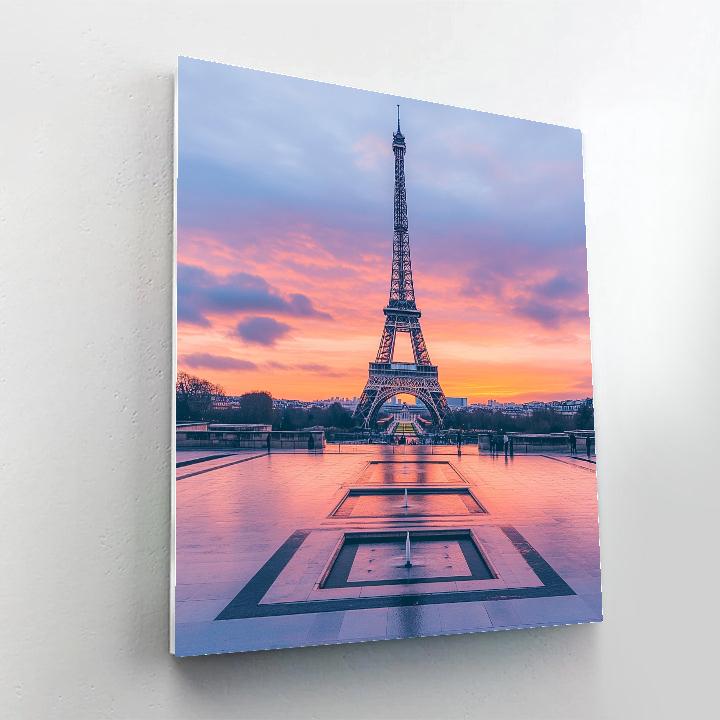 Eiffel Tower From Trocadero Paris France Numbered painting kits