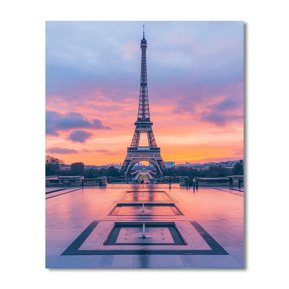 Eiffel Tower From Trocadero Paris France Numbered painting kits