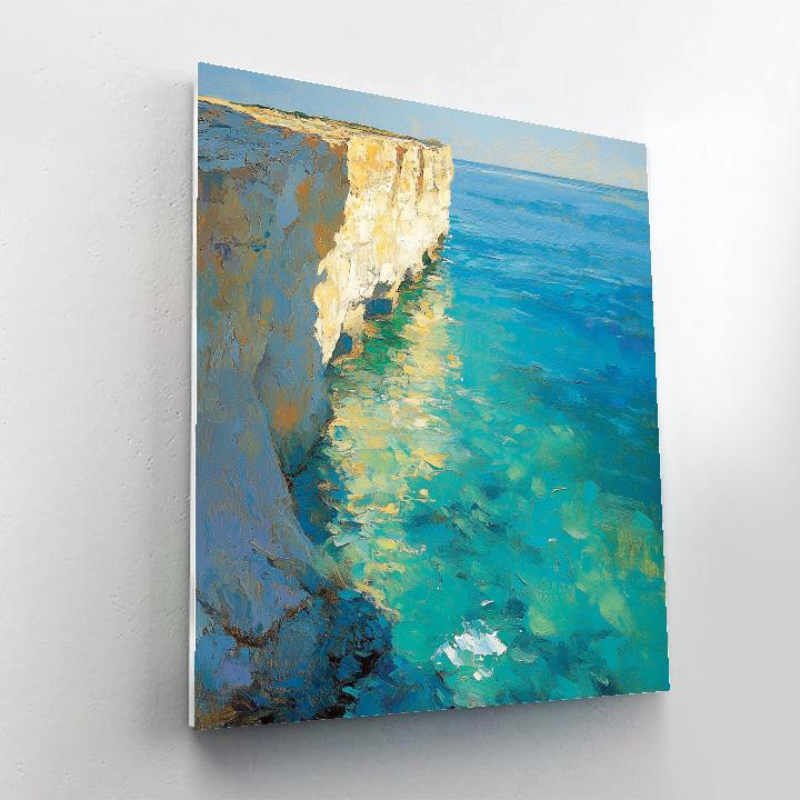 Claude Monet Inspired Sunlit Cliff And Turquoise Sea Painting by numbers kit