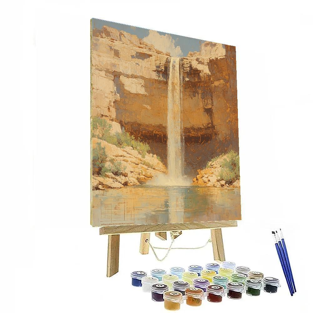 Leonardo Da Vinci Inspired Silent Waterfall Paint by numbers kits