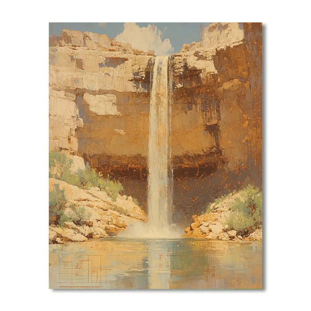 Leonardo Da Vinci Inspired Silent Waterfall Paint by numbers kits
