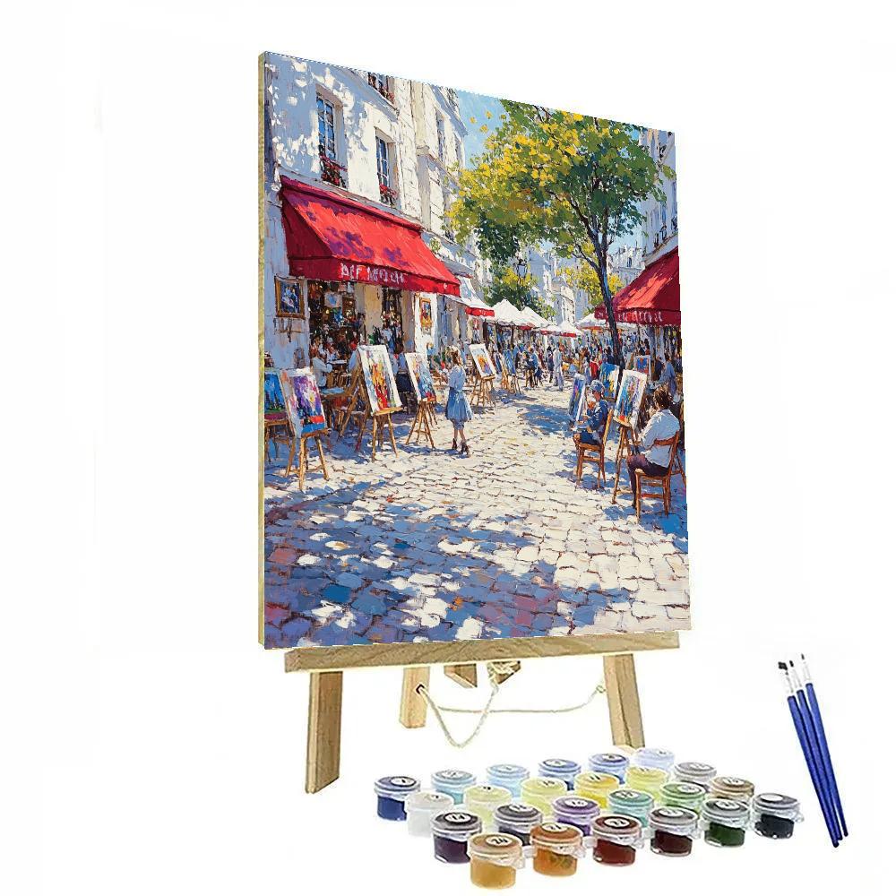 Montmartre Street Artists Paris France Number painting