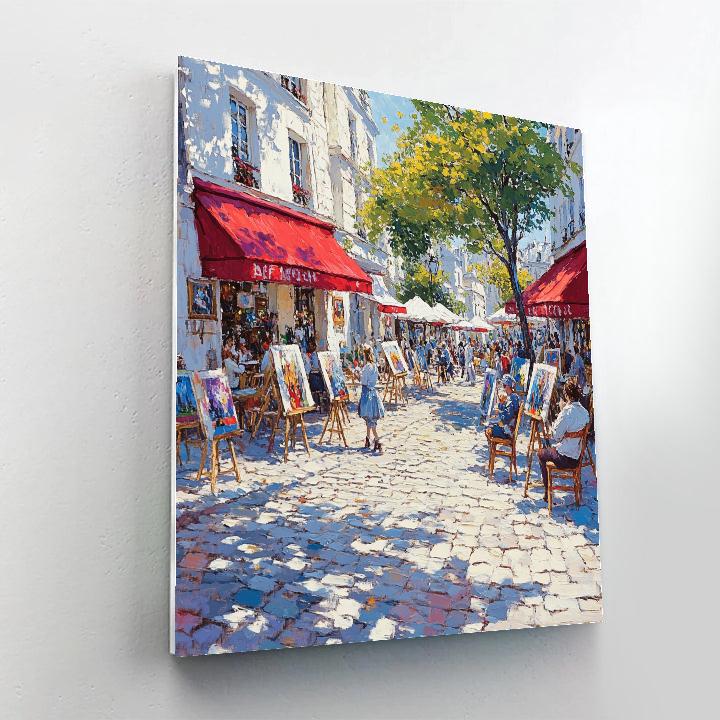 Montmartre Street Artists Paris France Number painting