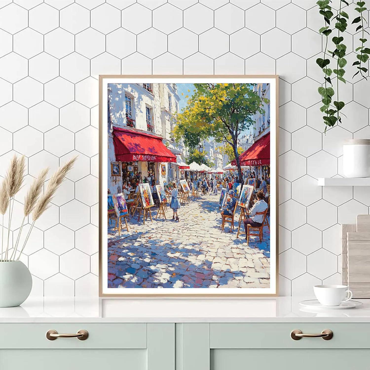 Montmartre Street Artists Paris France Number painting