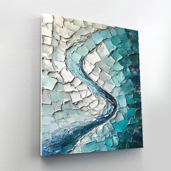 Jean-Paul Riopelle Inspired Shattered Glacier And River Light Painting by numbers kit