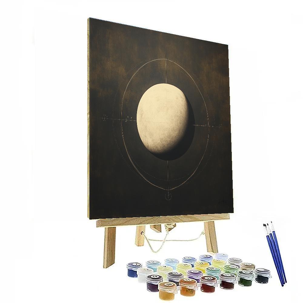 Leonardo Da Vinci Inspired Lunar Eclipse Study Numbered painting kits