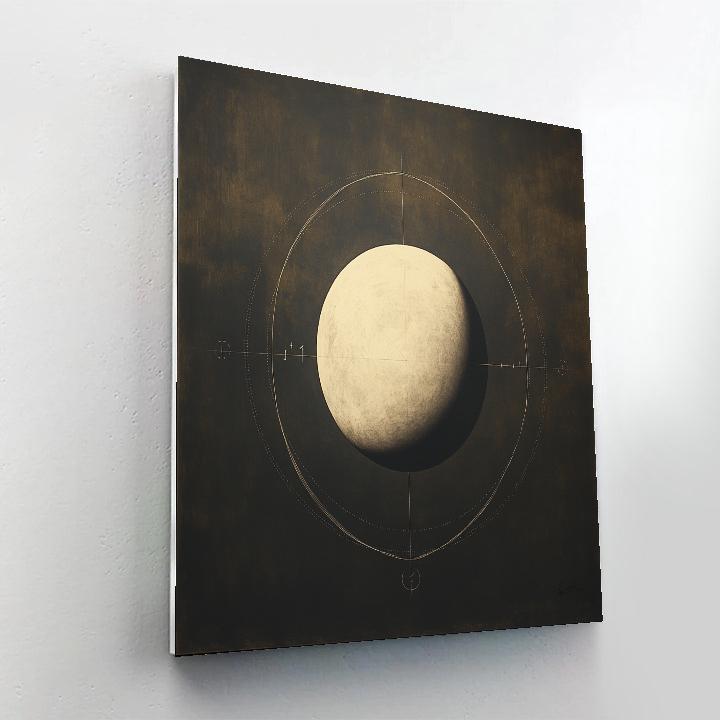 Leonardo Da Vinci Inspired Lunar Eclipse Study Numbered painting kits