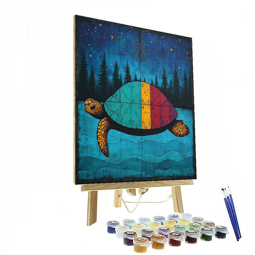 Norval Morrisseau Inspired Turtle Constellations Of The Forest Lake Painting by numbers kit