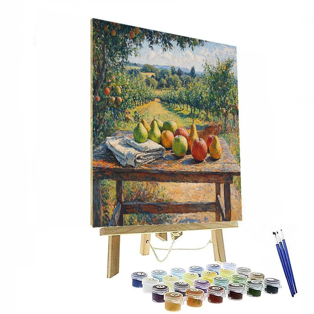 Cezanne Inspired Orchard Still Life Paint by numbers art