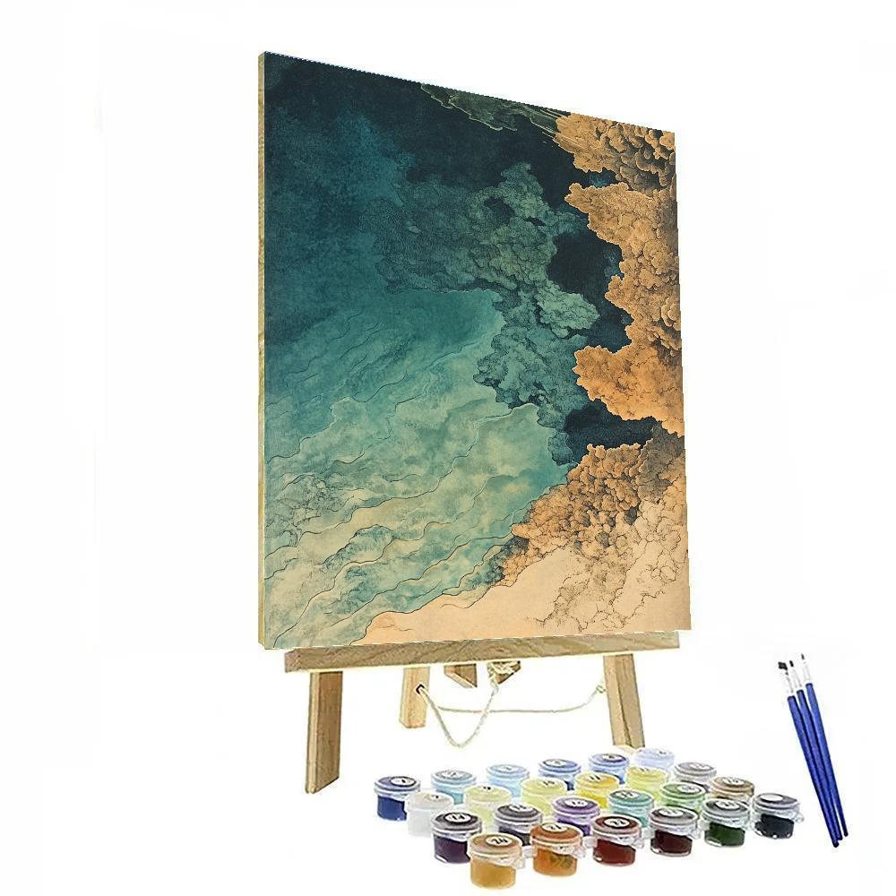 Leonardo Da Vinci Inspired Submerged Reef Study Number painting