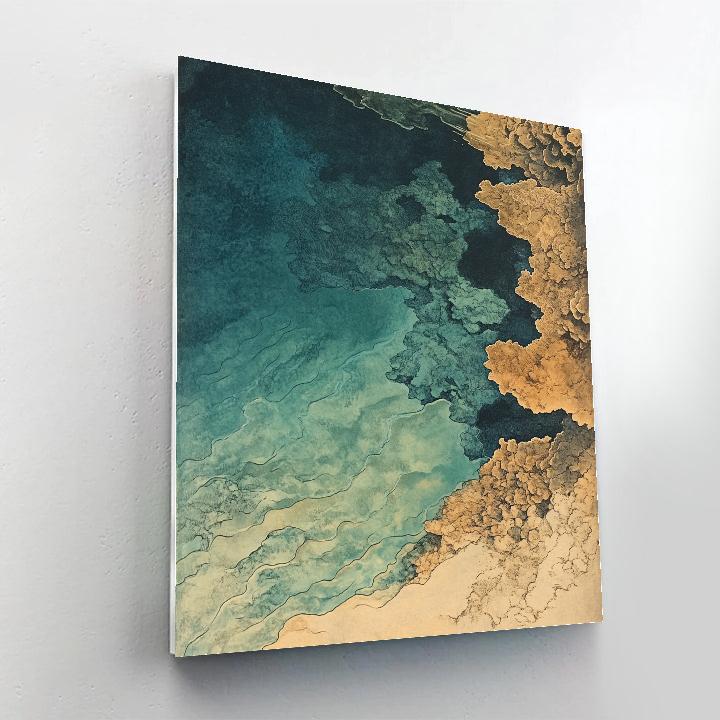 Leonardo Da Vinci Inspired Submerged Reef Study Number painting