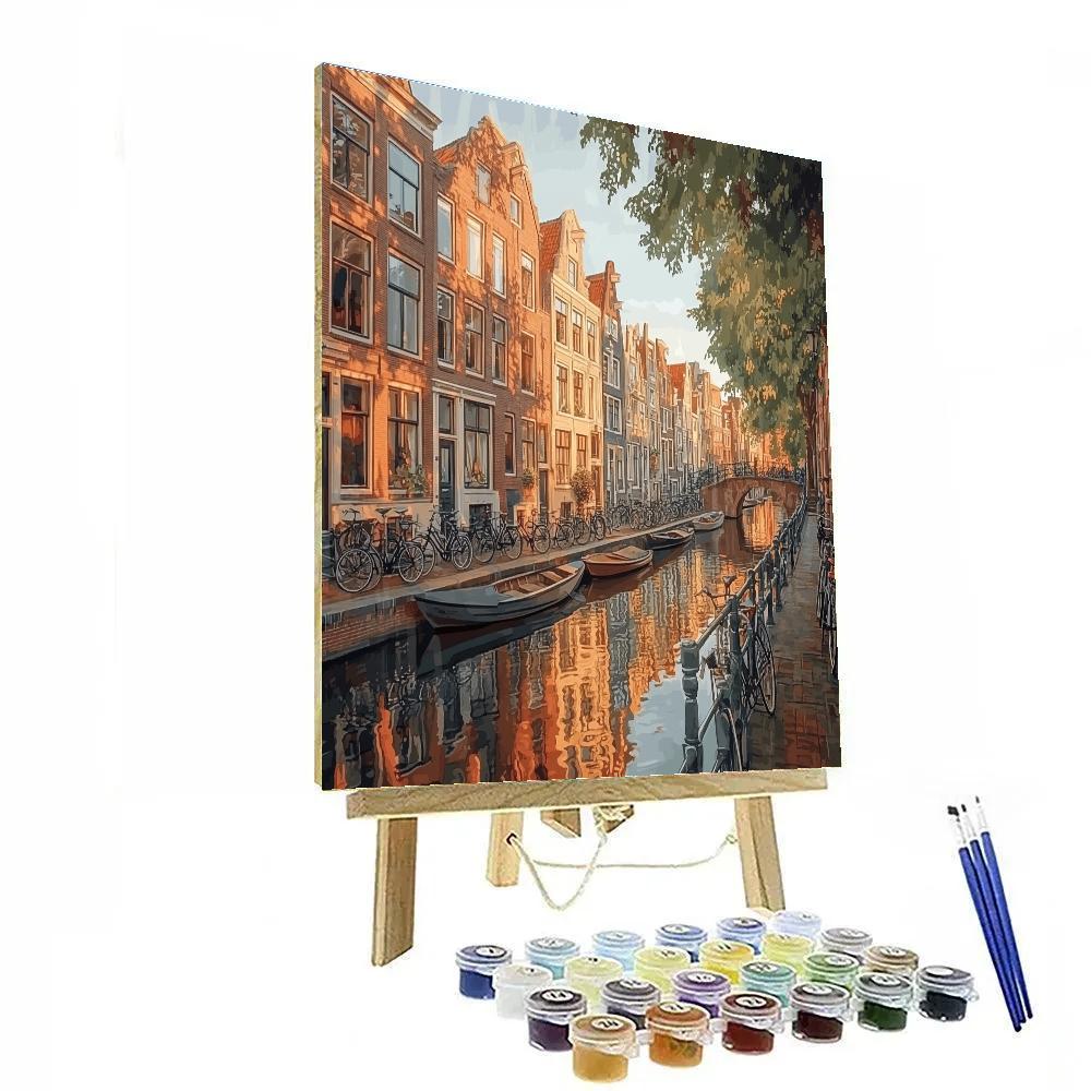 Canals Of Jordaan District Amsterdam Netherlands Paint by numbers art