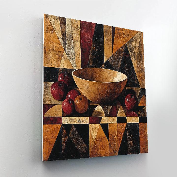 Pablo Picasso Inspired Fractured Still Life With Earthen Bowl Number painting