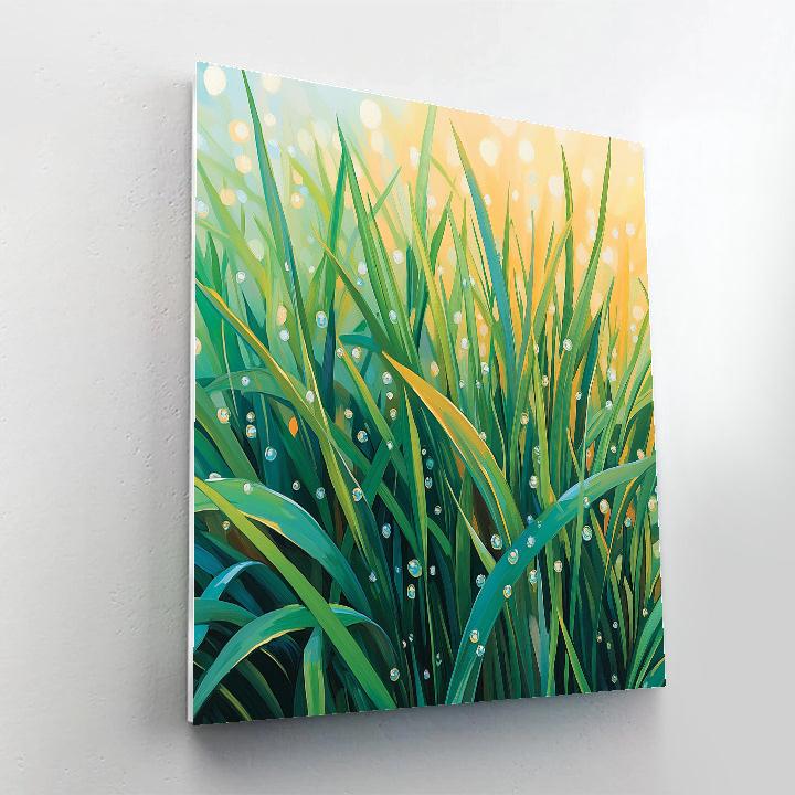 Claude Monet Inspired Morning Dew On Garden Grass painting number kit