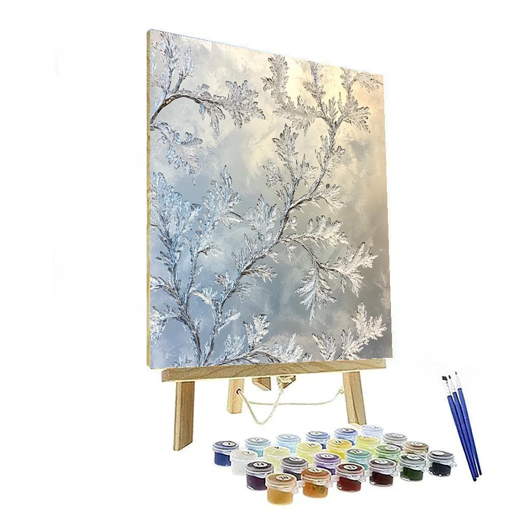 Leonardo Da Vinci Inspired Frost Pattern Study Paint by numbers art