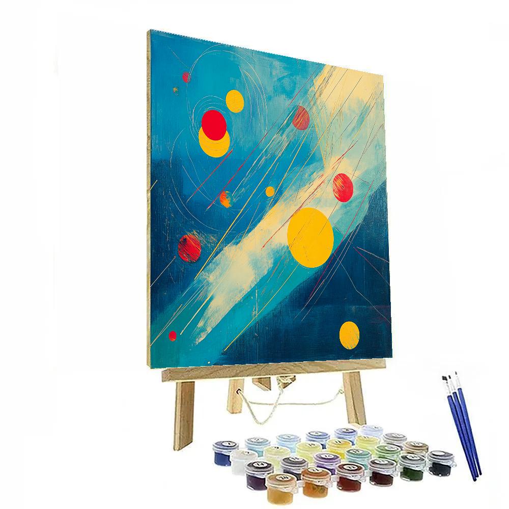 Kandinsky Inspired Abstract Weather Patterns Numbered painting kits