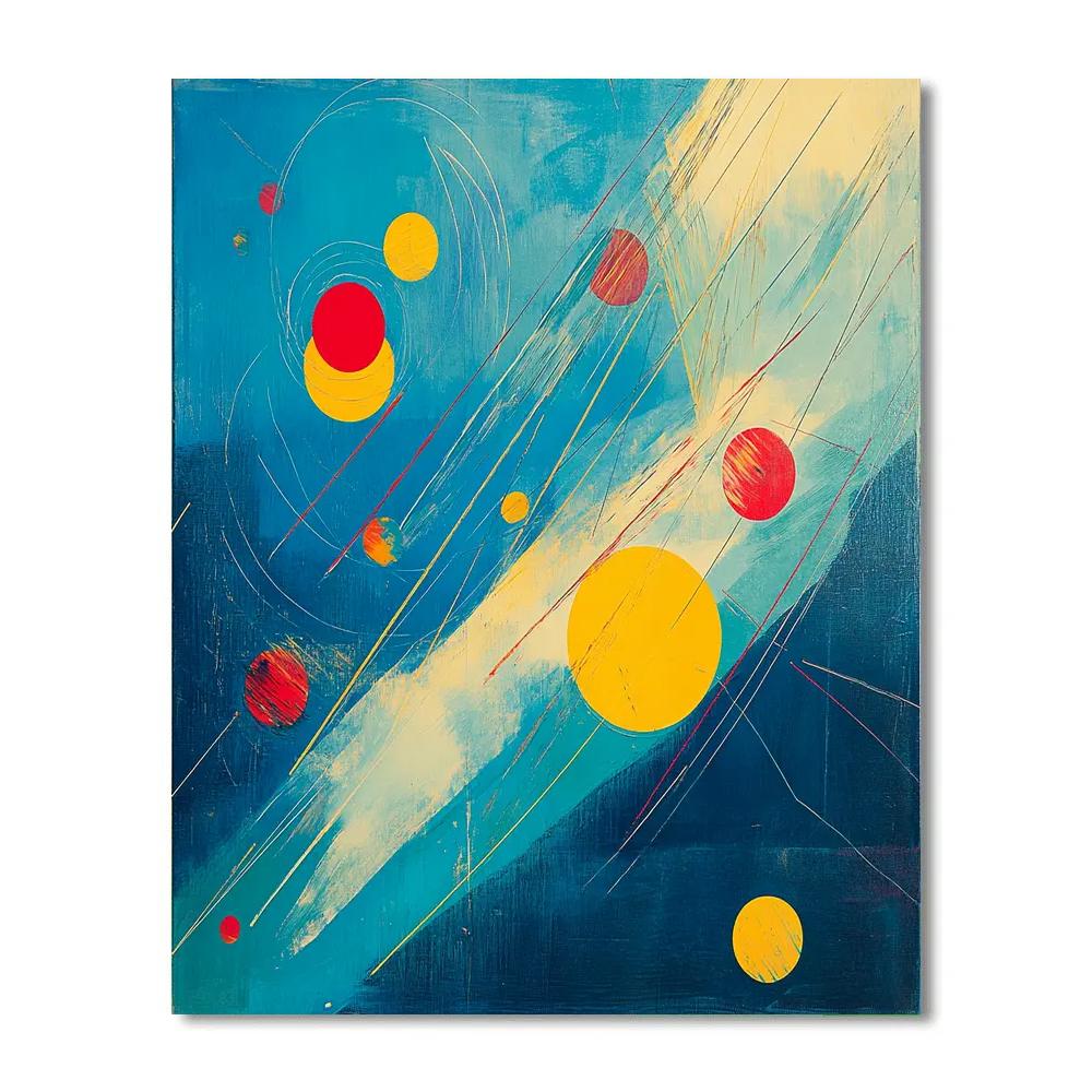 Kandinsky Inspired Abstract Weather Patterns Numbered painting kits