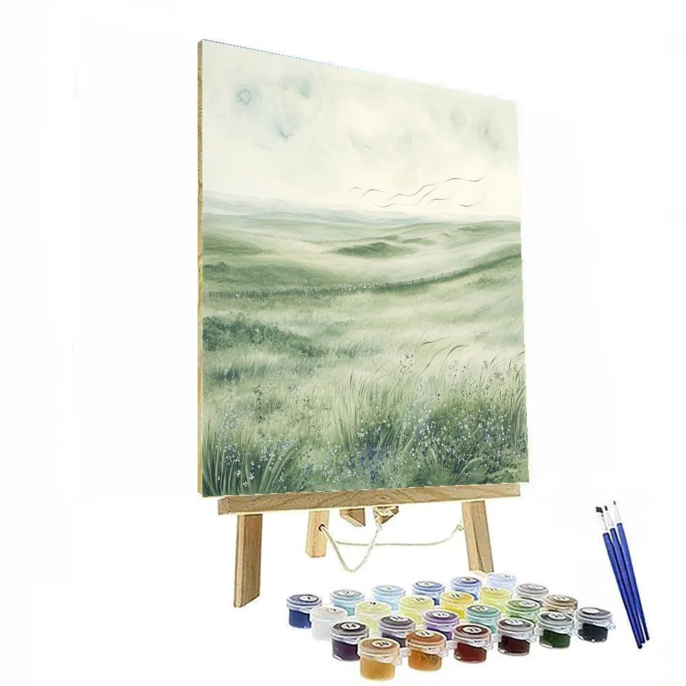 Leonardo Da Vinci Inspired Meadow Wind Diagram paint by number