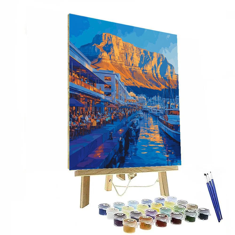 Table Mountain From Waterfront Cape Town South Africa painting number kit