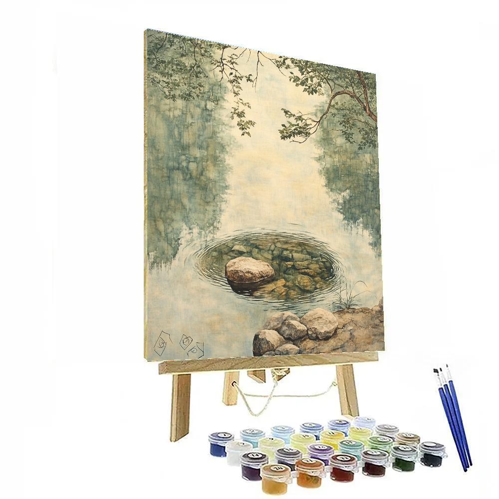 Leonardo Da Vinci Inspired Spring Water Mirror paint by number