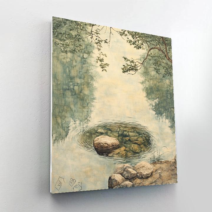 Leonardo Da Vinci Inspired Spring Water Mirror paint by number
