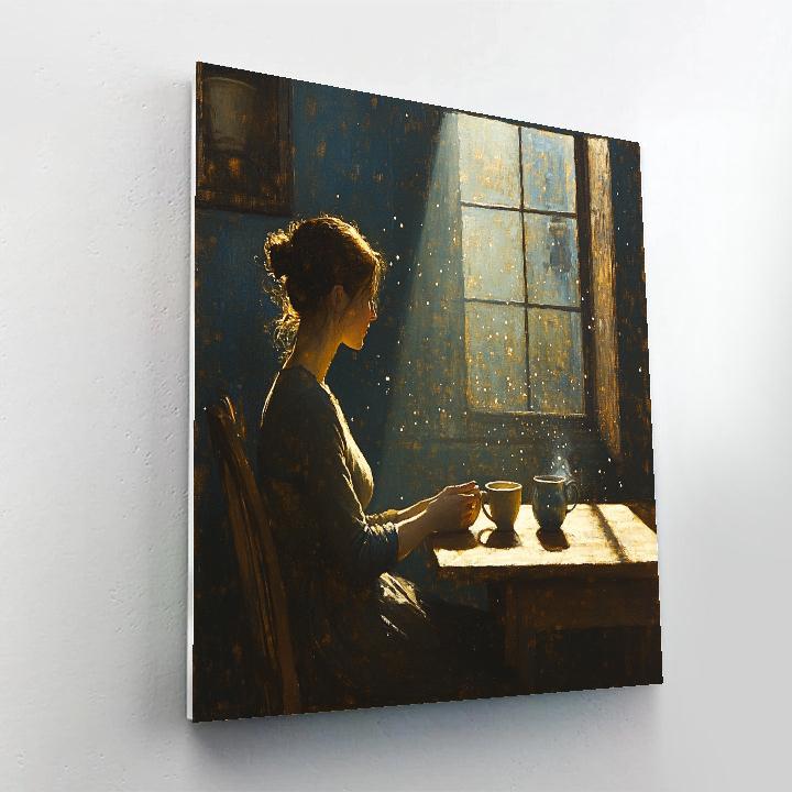 Vermeer Inspired Quiet Cafe Interior Numbered painting kits