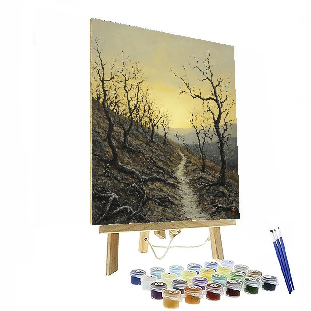 Francisco Goya Inspired Withered Orchard Beneath Sulfur Sky paint by numbers