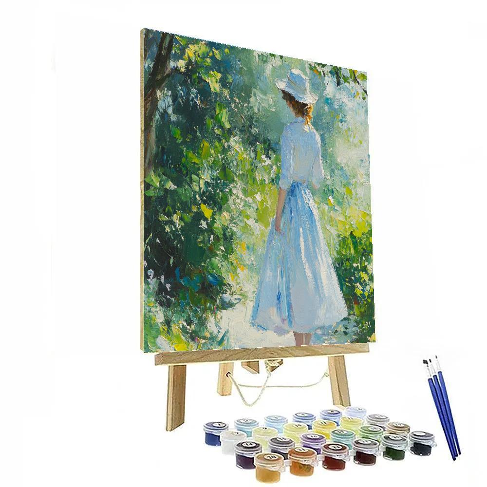 John Singer Sargent Inspired Garden Portrait paint by numbers