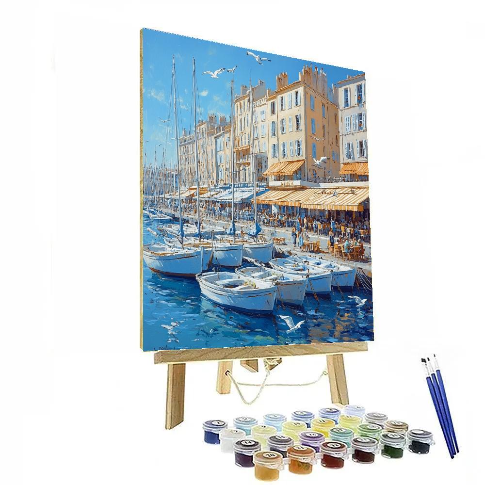 Old Port Vieux Port Waterfront Marseille France DIY paint by numbers