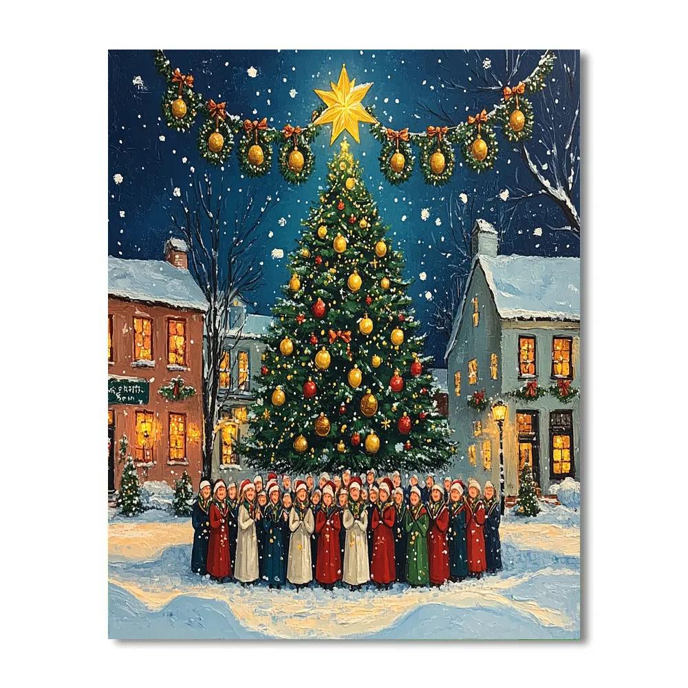 Starry Choir In The Square Numbered painting kits