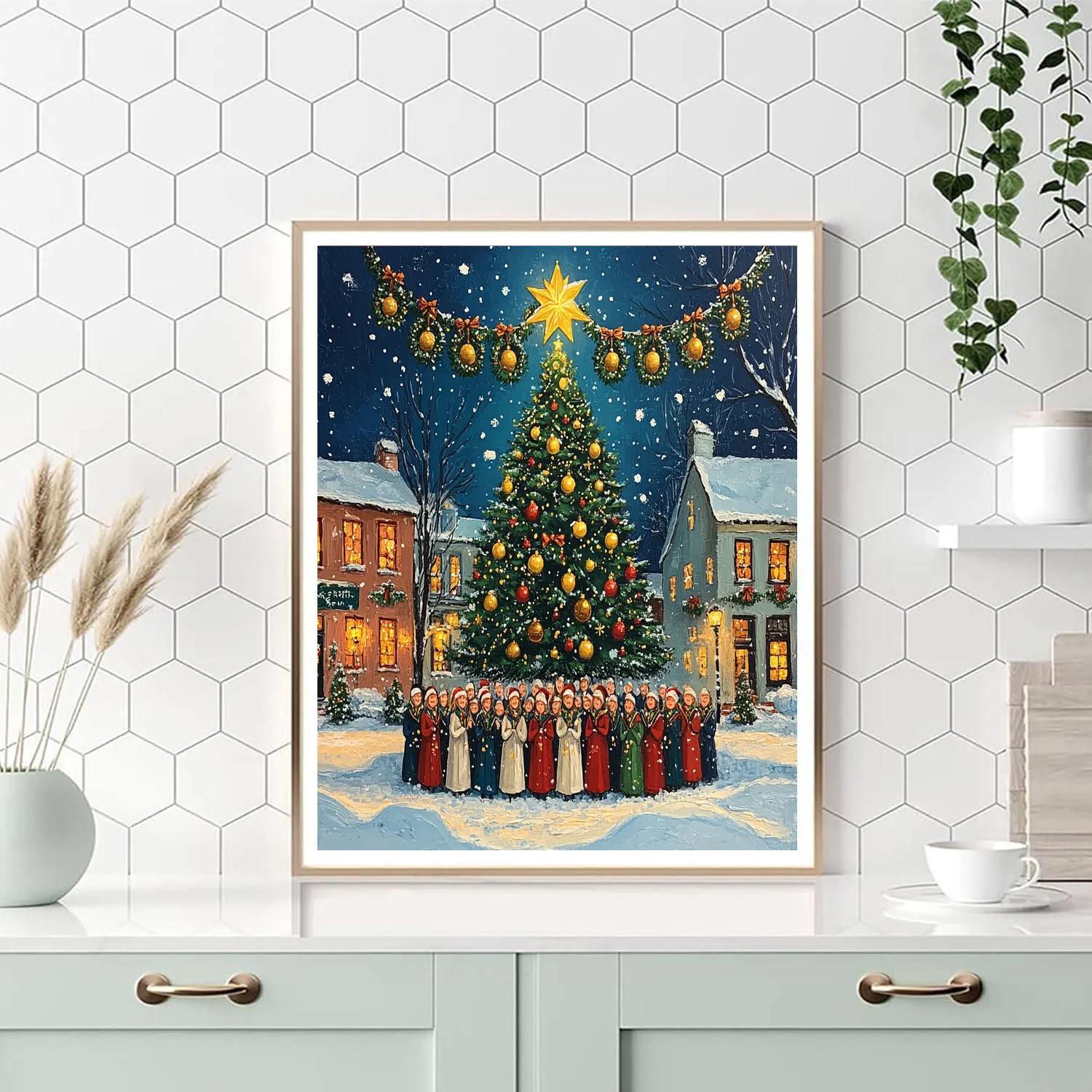 Starry Choir In The Square Numbered painting kits