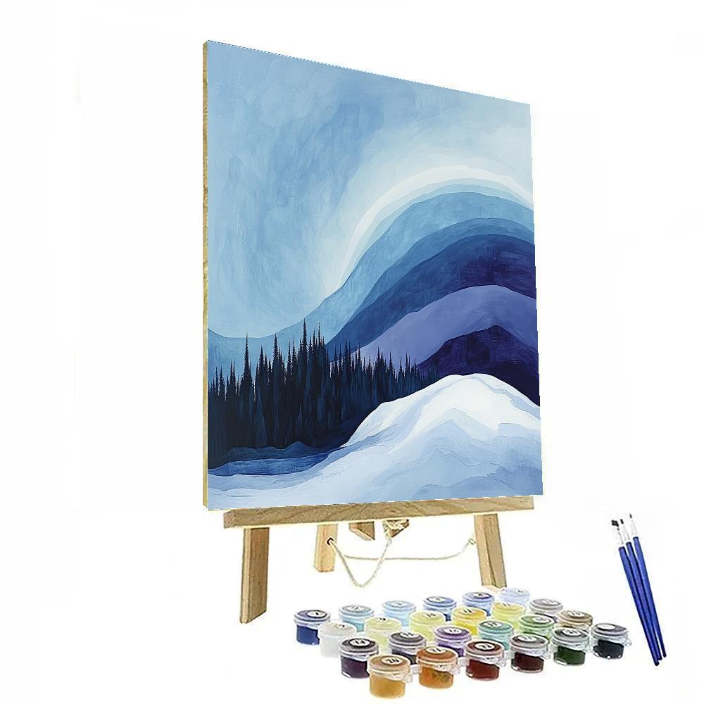 Lawren Harris Inspired Ascending Ridge With Polar Halo Sky Numbered painting kits