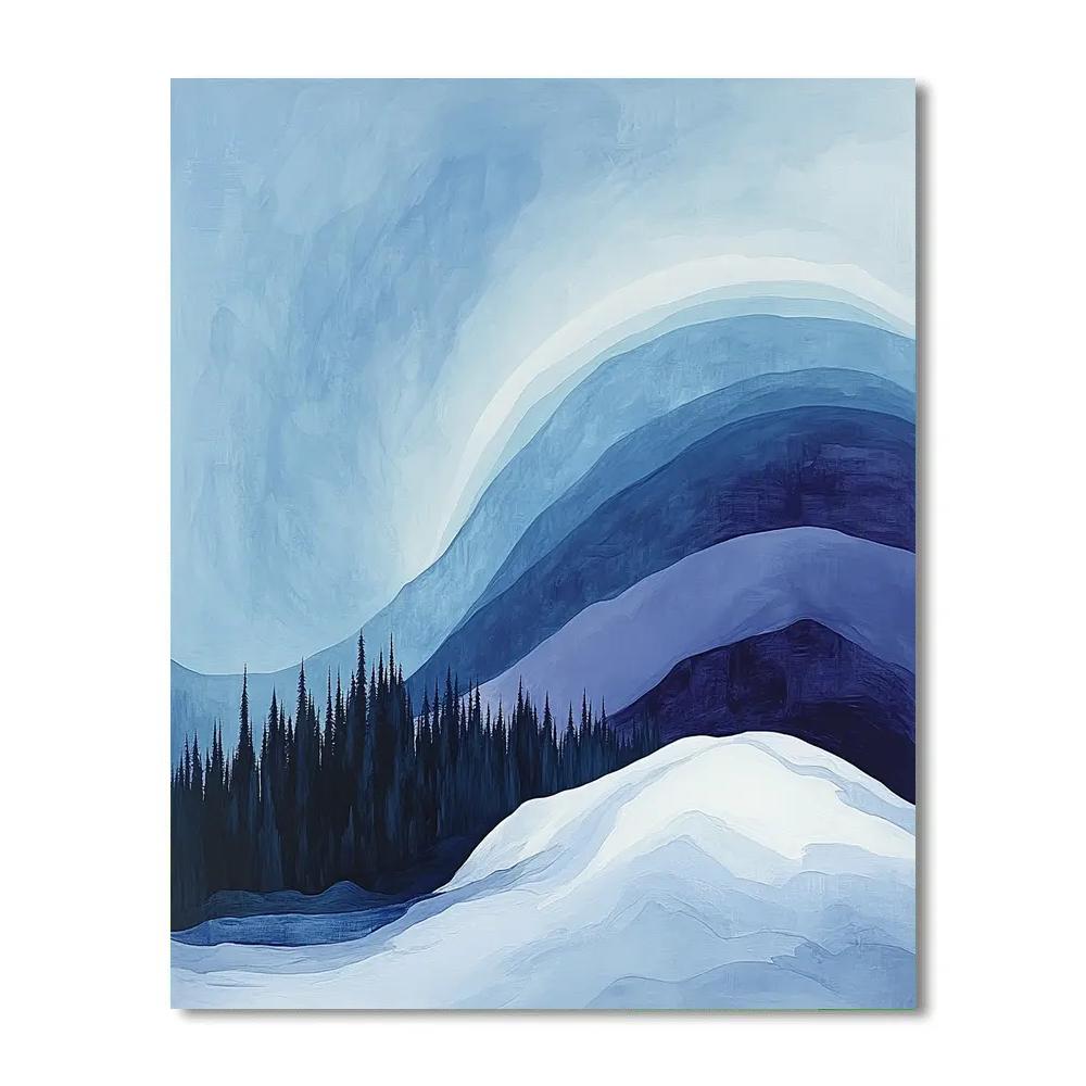 Lawren Harris Inspired Ascending Ridge With Polar Halo Sky Numbered painting kits