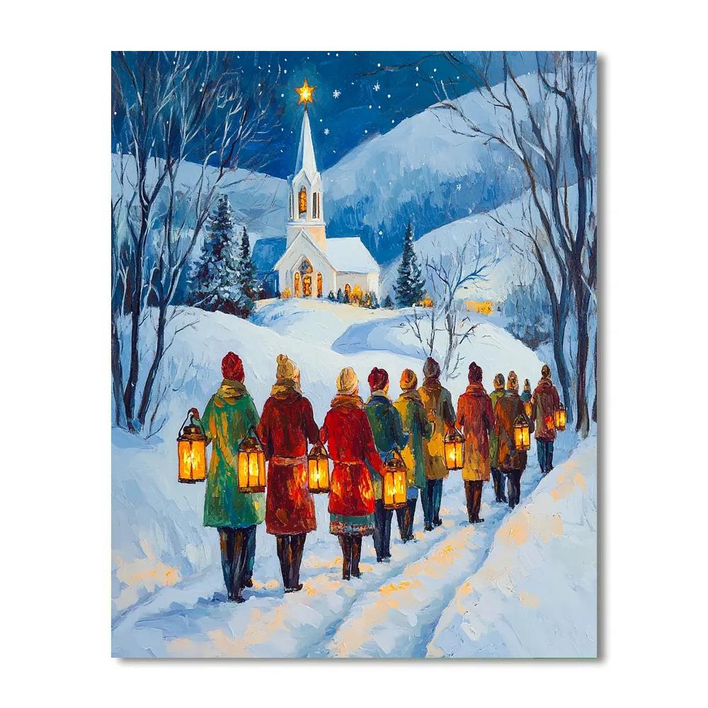 Lantern Walk To Midnight Service Paint by numbers kits