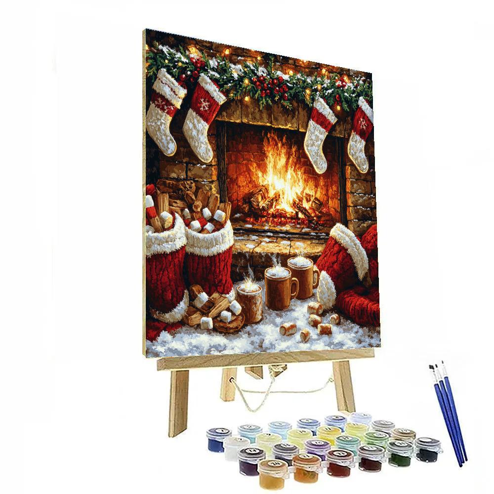 Hearthside Cocoa Gathering Paint by numbers art