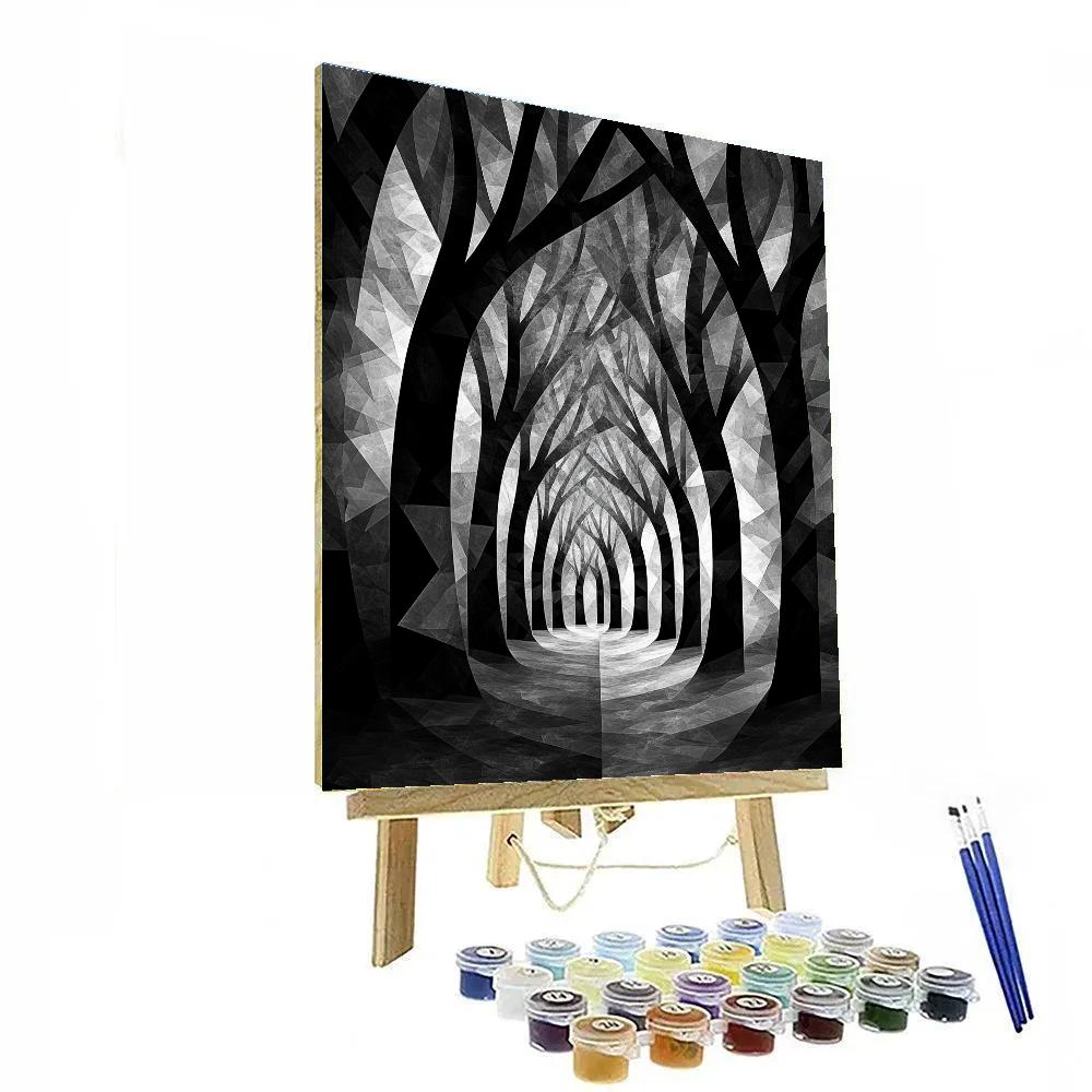 M.C. Escher Inspired Fractal Forest Of Vanishing Horizons Paint by numbers art