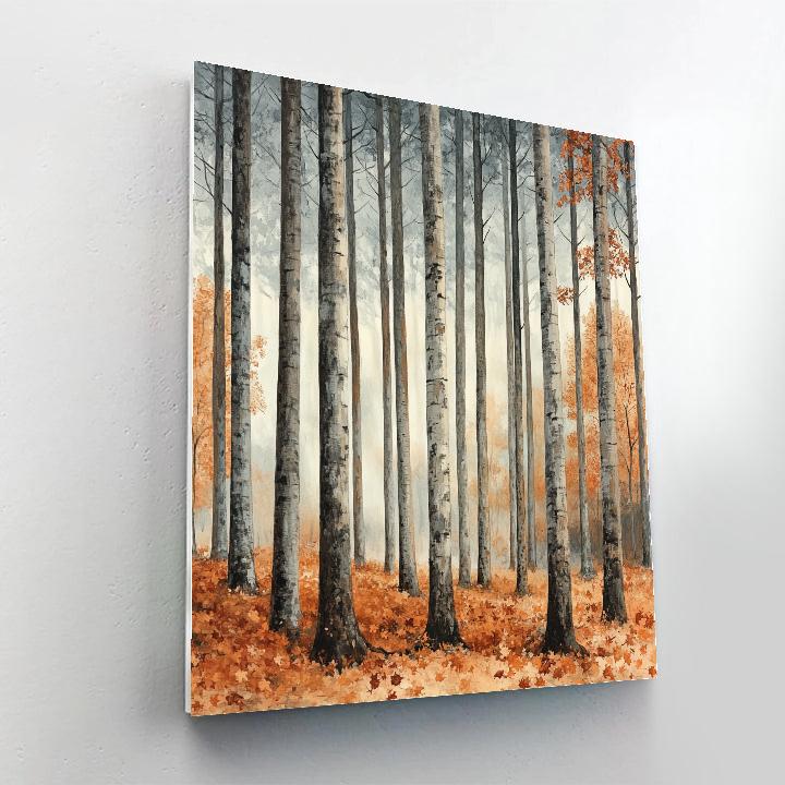 Claude Monet Inspired Late Autumn Fog In Beech Grove painting number kit