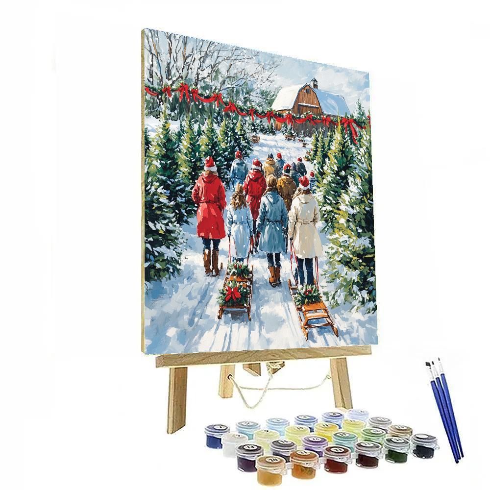 Tree Farm Choosing Day paint by color