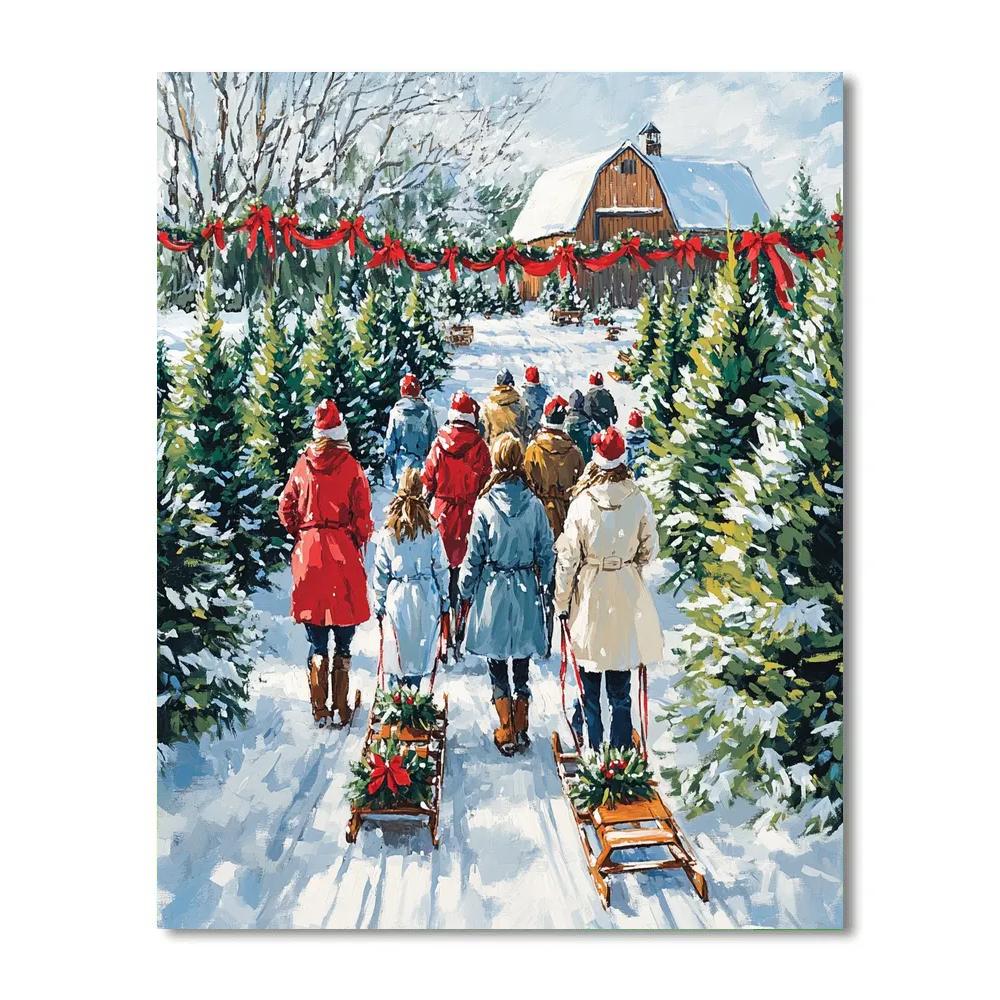 Tree Farm Choosing Day paint by color