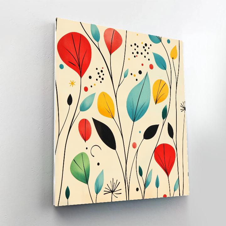 Joan Miró Inspired Whispering Chromatic Garden painting number kit