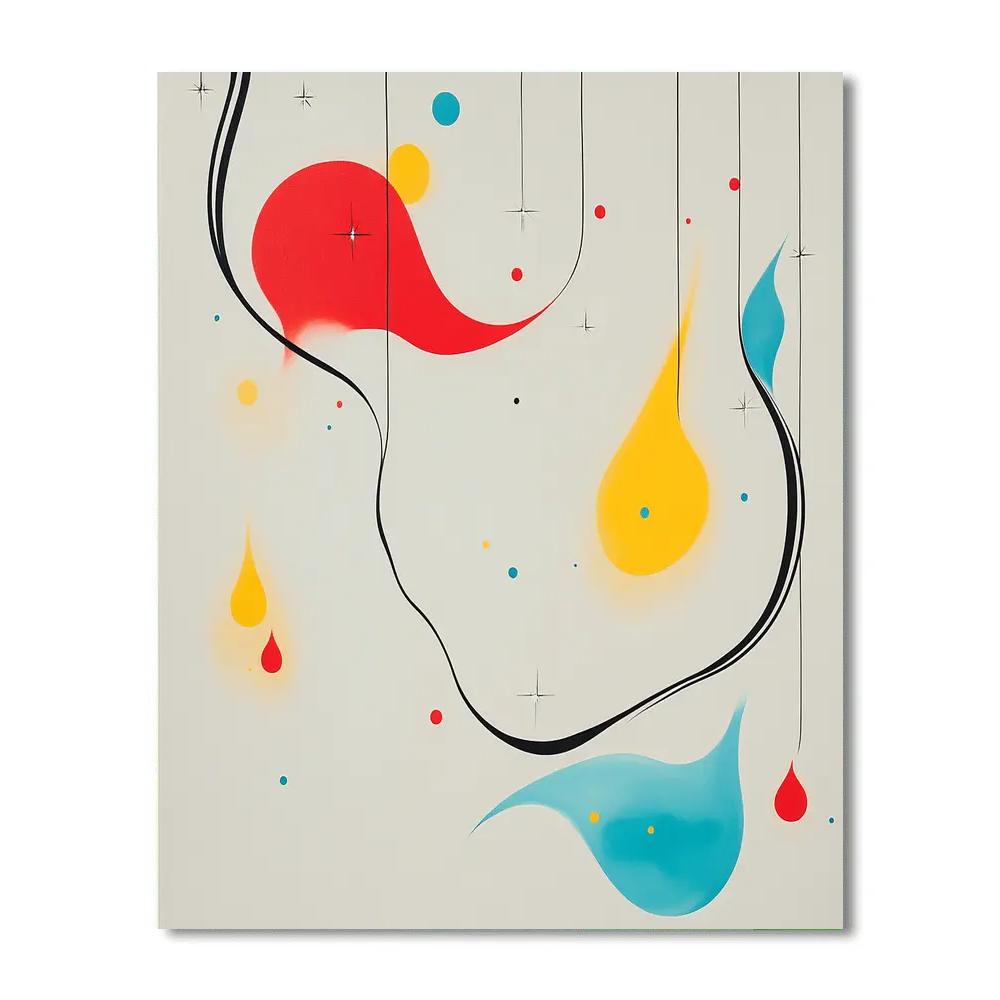 Joan Miró Inspired Harmony Of Wandering Thoughts Number painting