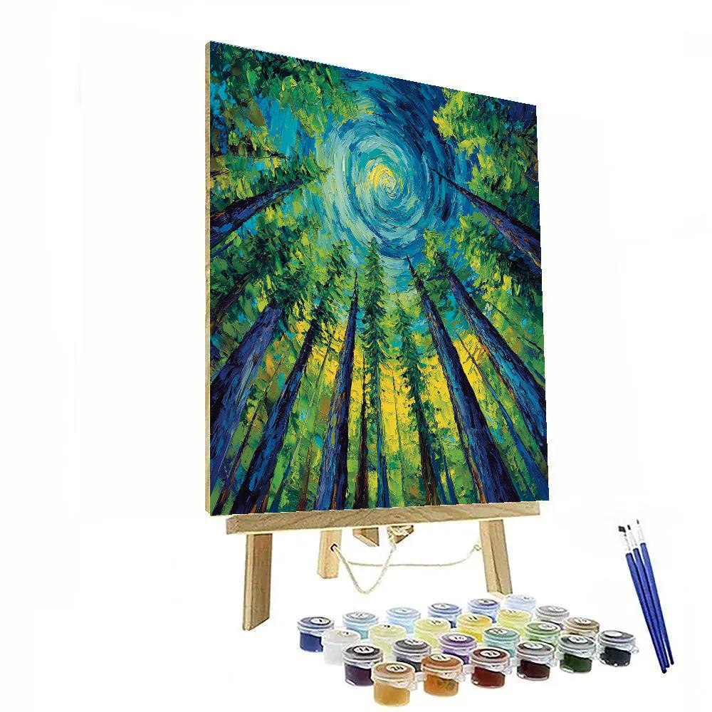 Emily Carr Inspired Celestial Cathedral Grove Painting by numbers kit